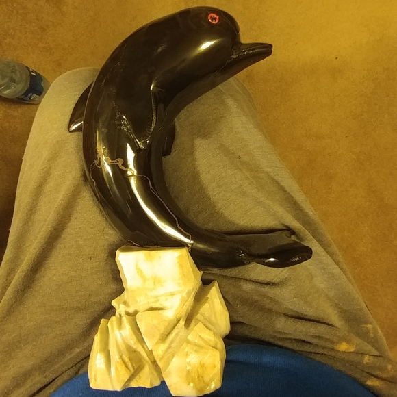 Marble Dolphin Sculpture - Picture 6 of 6